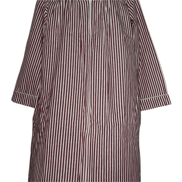 Vintage Y2K Collections Etc Red Striped Cardinal Christmas Holiday Nightgown M - Picture 3 of 10